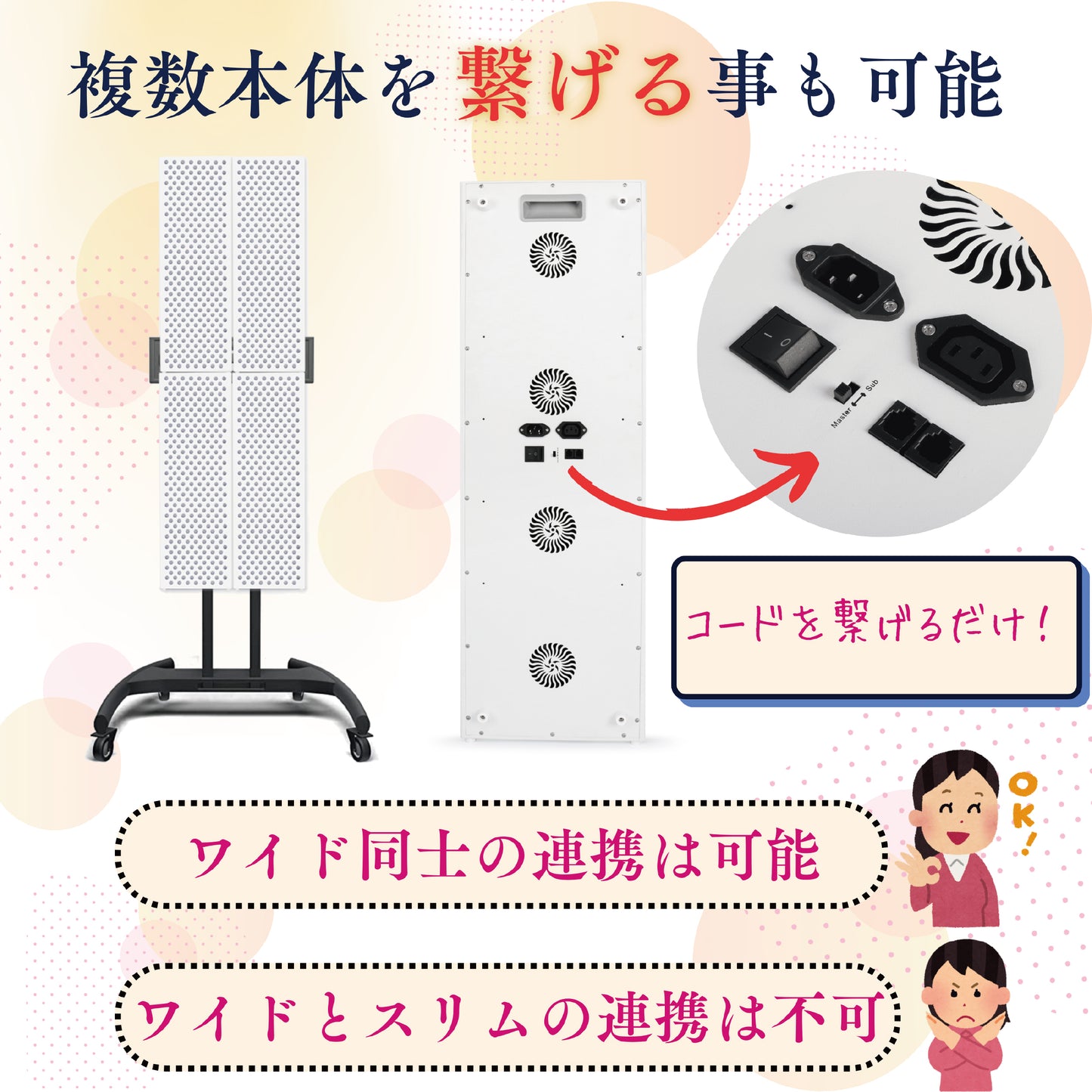 LED治療 Red Light therapy 美顔器 光美容器 美肌 ニキビ シワ シミ コラーゲンマシン エイジングケア ヒーライト / レギュラー-ワイドサイズ