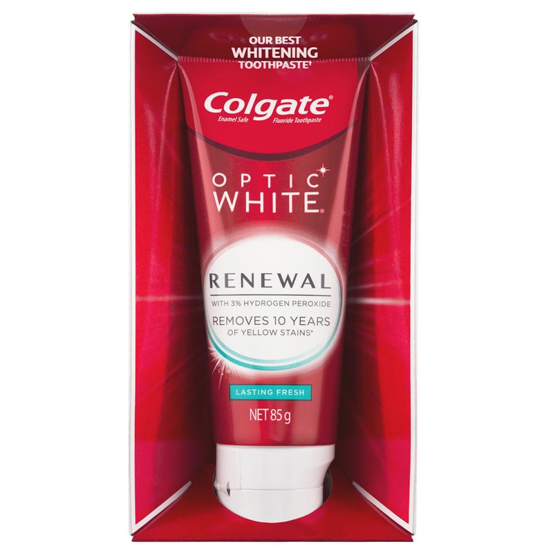 コルゲート Colgate オプティックホワイト リニューアル ラスティング フレッシュ 歯磨き粉 ホワイト 85g 3oz Optic W –  Arlington