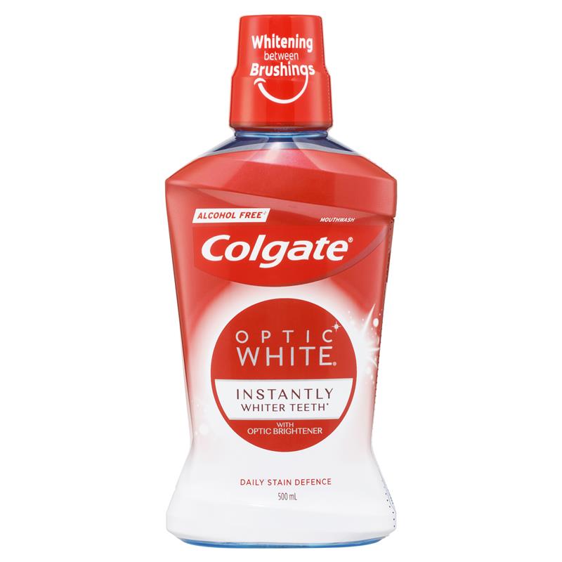 コルゲート オプティックホワイト マウスウォッシュ Colgate Optic White Teeth Whitening Mouthwash Mint Mouth Wash 500ml ホワイトニング