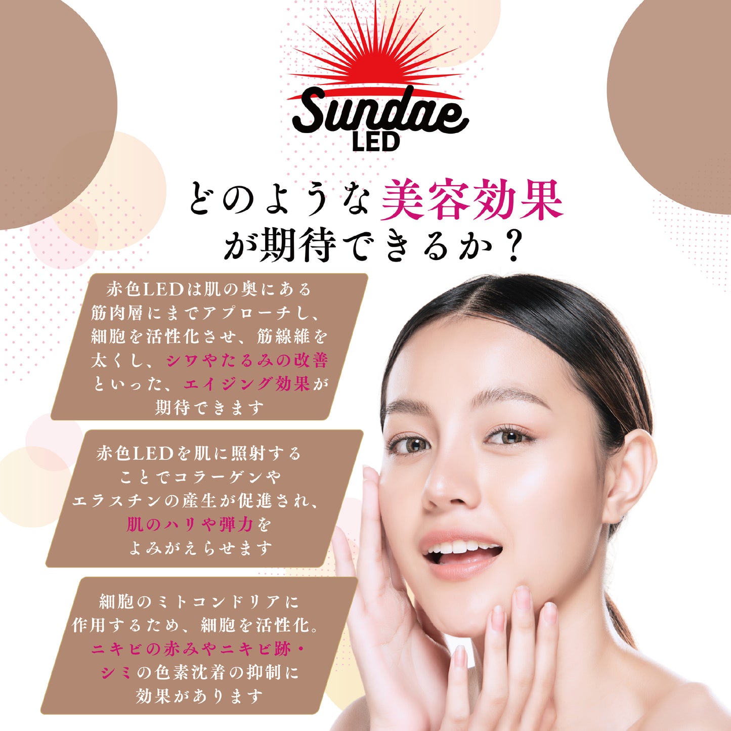 LED治療 Red Light therapy 美顔器 光美容器 美肌 ニキビ シワ シミ コラーゲンマシン エイジングケア ヒーライト / レギュラー-ワイドサイズ