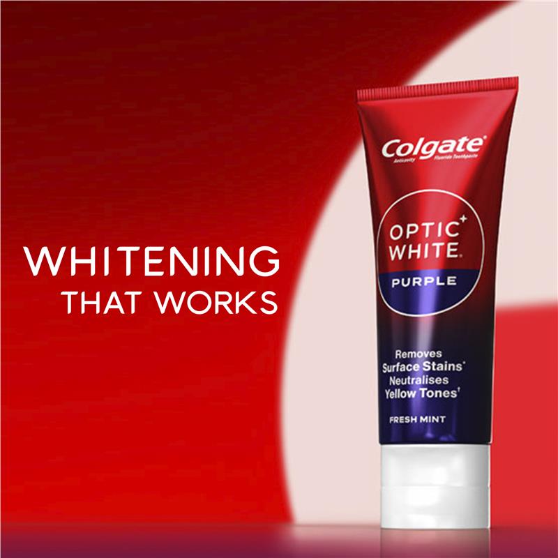 コルゲート Colgate コルゲート Purple パープル オプティックホワイト リニューアル 歯磨き粉 ホワイト 100g Optic White Renewal