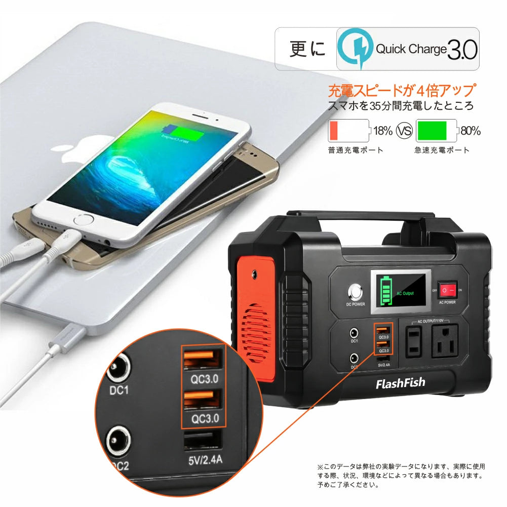Flashfish ポータブル電源 151Wh 40800mAh 200W | ポータブル バッテリー