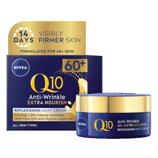 ニベア NIVEA Q10 60+ Anti-Wrinkle Mature Night Cream 50ml　シワ　シミ　予防　エージングケア