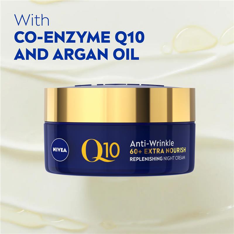 ニベア NIVEA Q10 60+ Anti-Wrinkle Mature Night Cream 50ml　シワ　シミ　予防　エージングケア