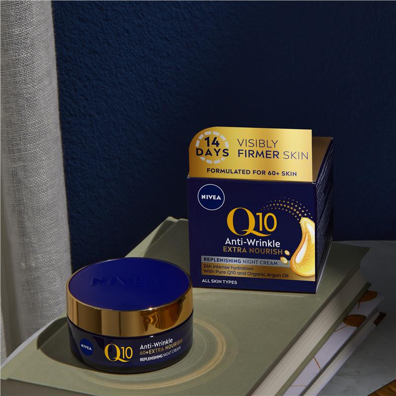 ニベア NIVEA Q10 60+ Anti-Wrinkle Mature Night Cream 50ml　シワ　シミ　予防　エージングケア